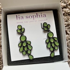Lia Sophia Slow Dance chandelier earrings New in box